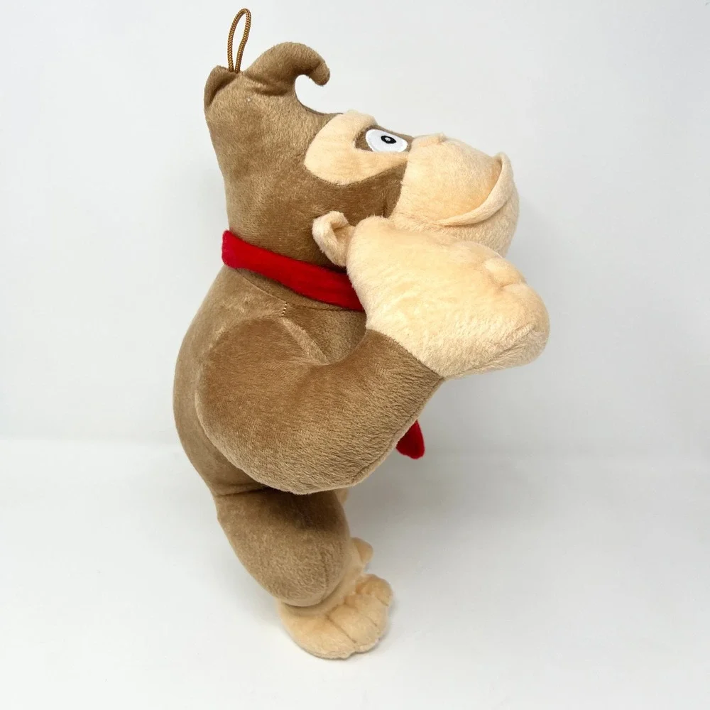 Nintendo Donkey Kong Plush Super Mario Stuffed Animal Brown 2024 Red Tie DK Logo